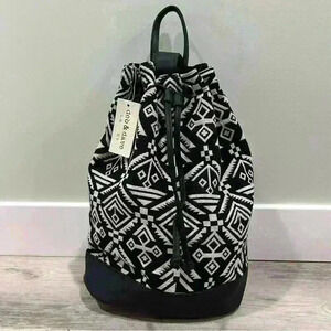 NWT Deb & Dave Woven Cotton Faux Leather Large Shoulder Sling Bag Boho Aztec